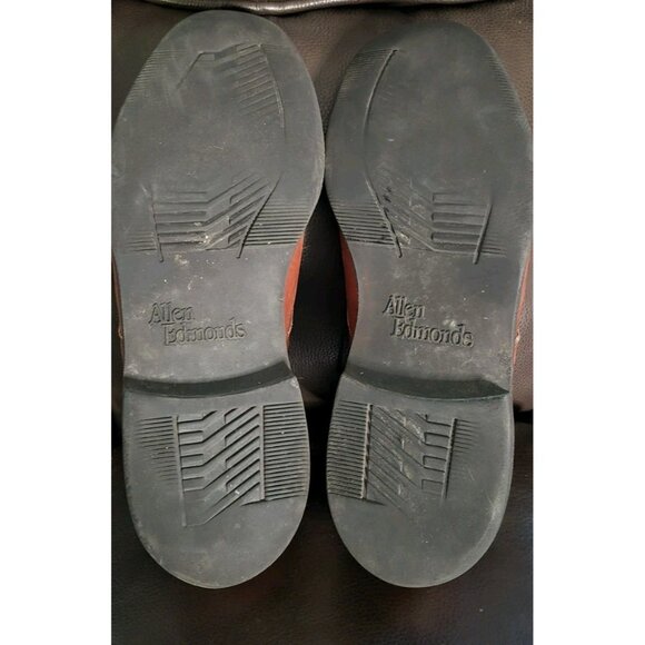 Men's Allen Edmonds Split Toe Dress Shoes Brown Leather Men's Size 10 D - Picture 6 of 7